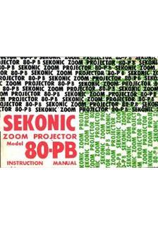 Sekonic Sekonic 80 PB manual. Camera Instructions.